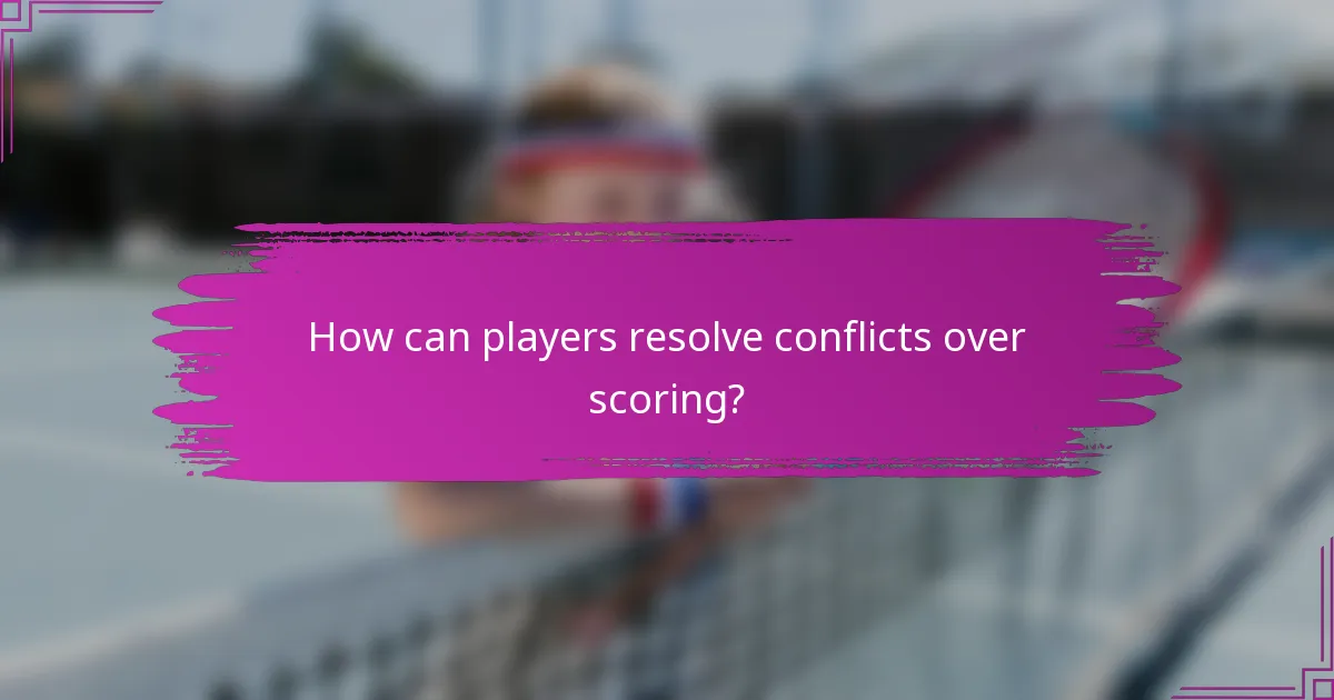 How can players resolve conflicts over scoring?
